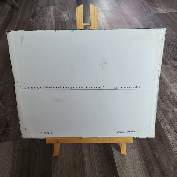 "The Cityscape Illuminated Beneath a Full Blue Moon" by Artistic Ashara - Picture 5 of 5